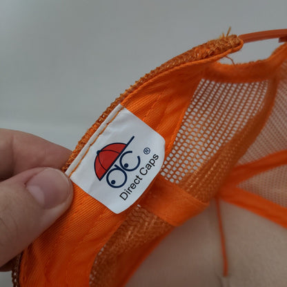 ACHD Snapback Mesh Back Trucker Hat Orange OSFM Solid Direct Caps