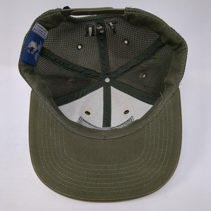 USA Flag Snapback Trucker Hat Green OS Adjustable Embroidered Patriotic Pit Bull