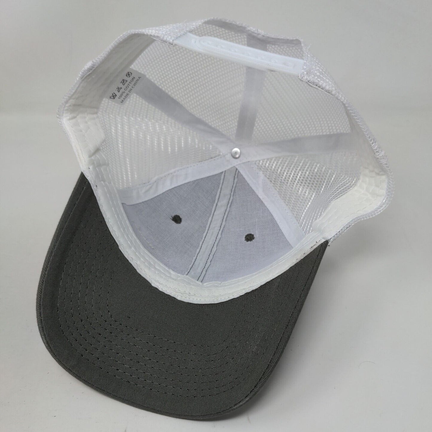 Dad Snapback Trucker Hat Gray One Size Adjustable Patch Logo Mesh Back Cotton