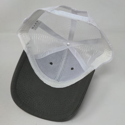 Dad Snapback Trucker Hat Gray One Size Adjustable Patch Logo Mesh Back Cotton