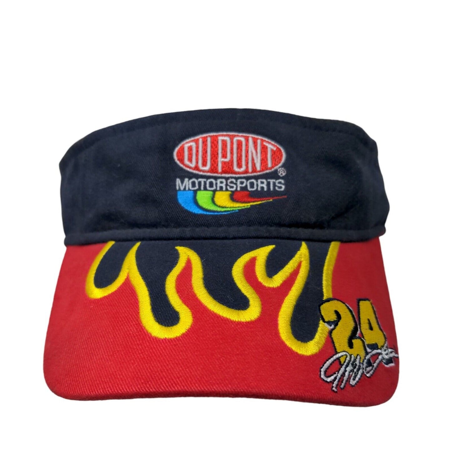 Chase Authentics Men's Strapback Sun Visor Cap Hat Multicolor Flames #24