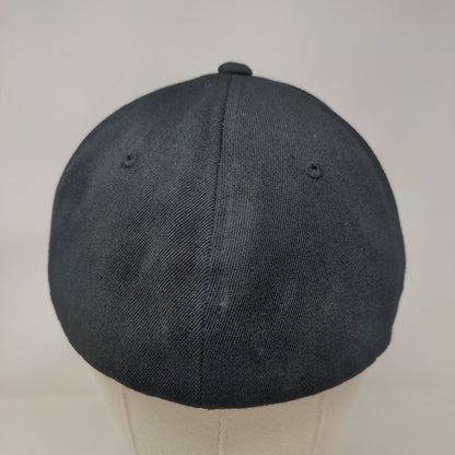 Port Authority Men's Fitted Hat Black Size L/XL Embroidered #48 Logo