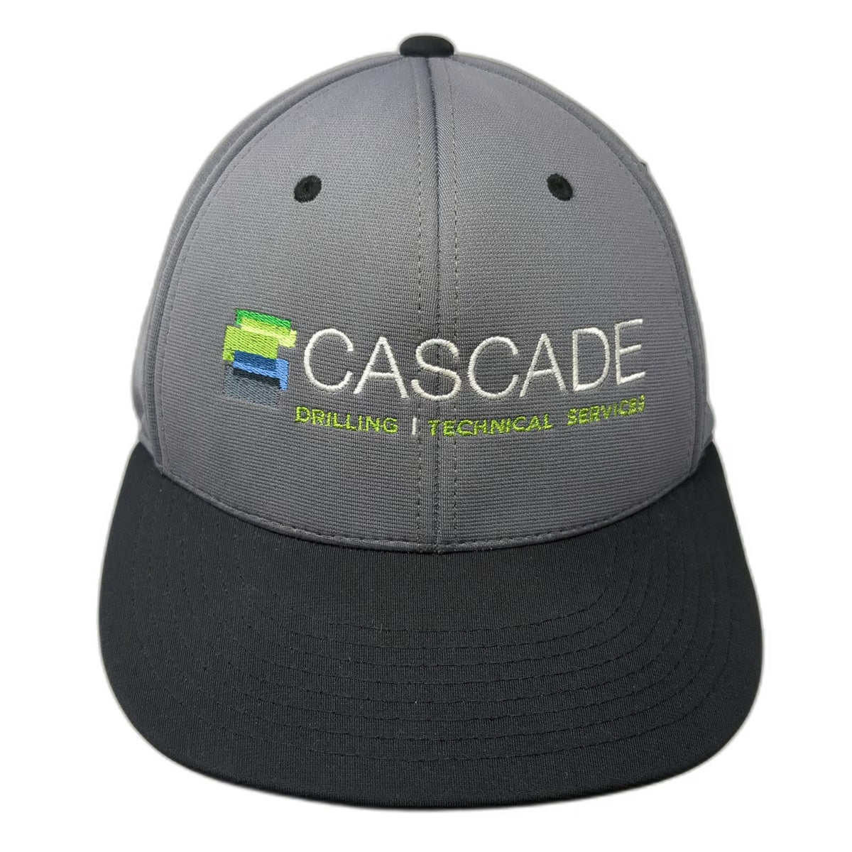 Richardson Baseball Cap Gray XL Black Flexfit Cascade Drilling Technical Hat