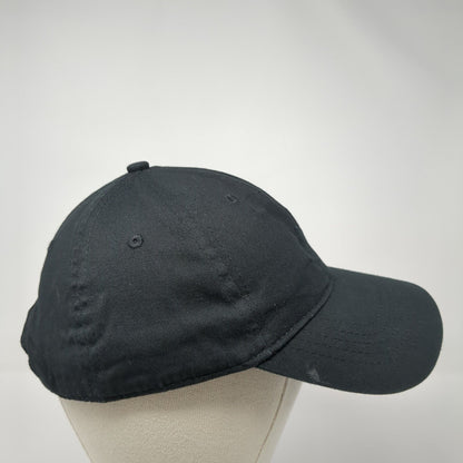 Unbranded Strapback Baseball Cap Black One Size Adjustable 6 Panel Blank