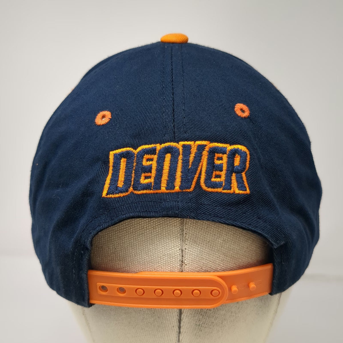 Top Level 5 Panel Blue Orange Denver One Size 3D Puff Embroidery Flat Brim Hat