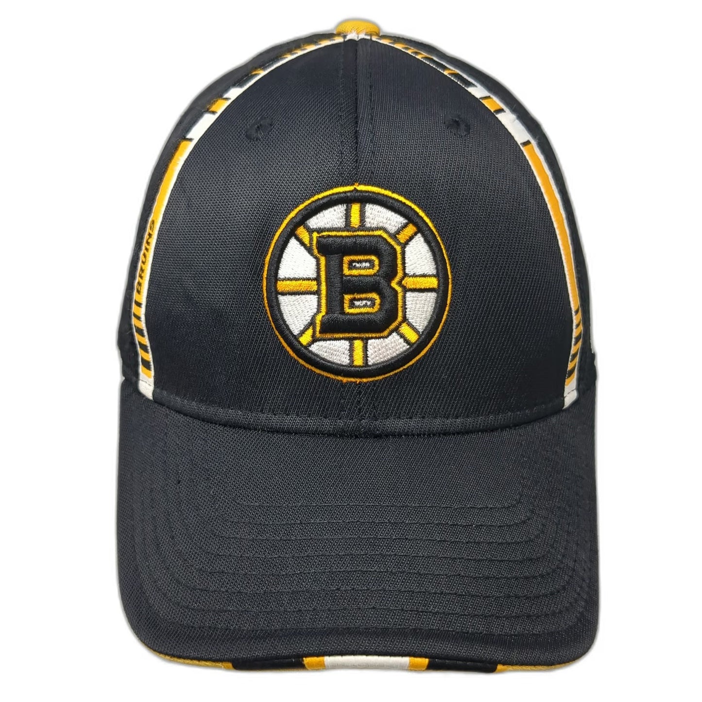 Boston Bruins NHL Reebok Cap Black M Center Ice Stretch Fit Embroidered Logo