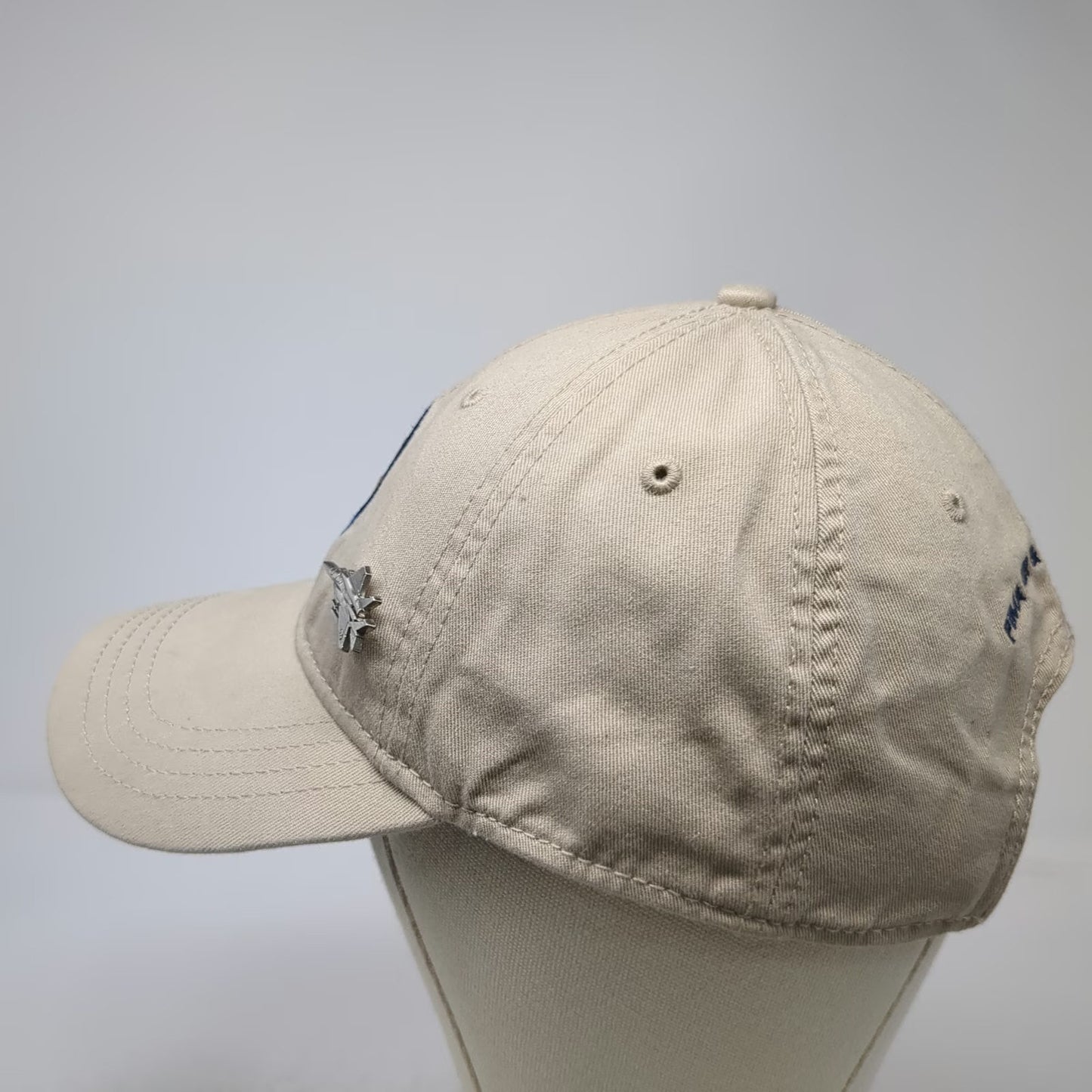 Cap America Baseball Cap Beige One Size Pima Air Space Museum Fighter Jet Hat