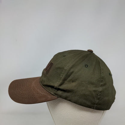 NRA Strapback Hat Green Brown Adjustable 58 CM Embroidered Logo 2nd Amendment