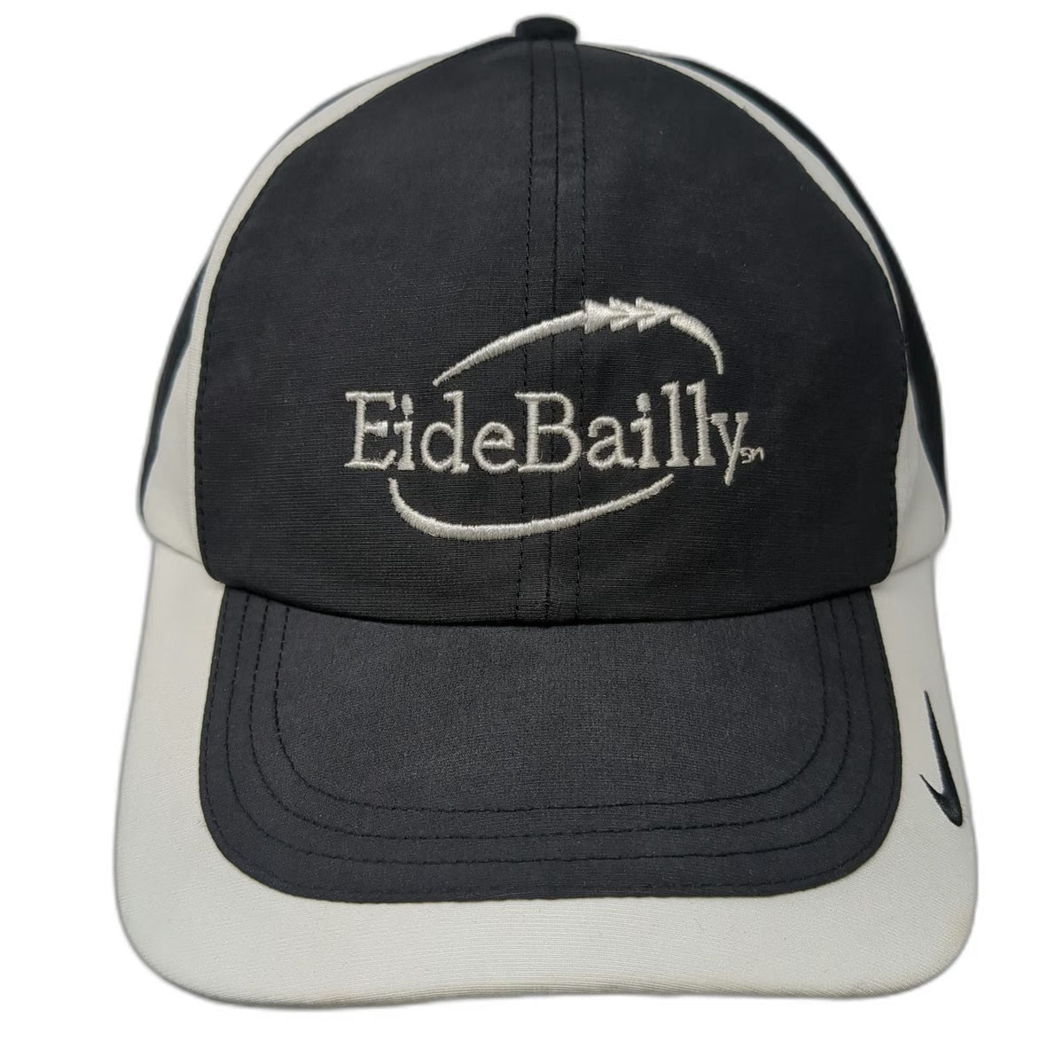Nike Baseball Cap Black White One Size Eide Bailly Golf Swoosh Strapback Hat