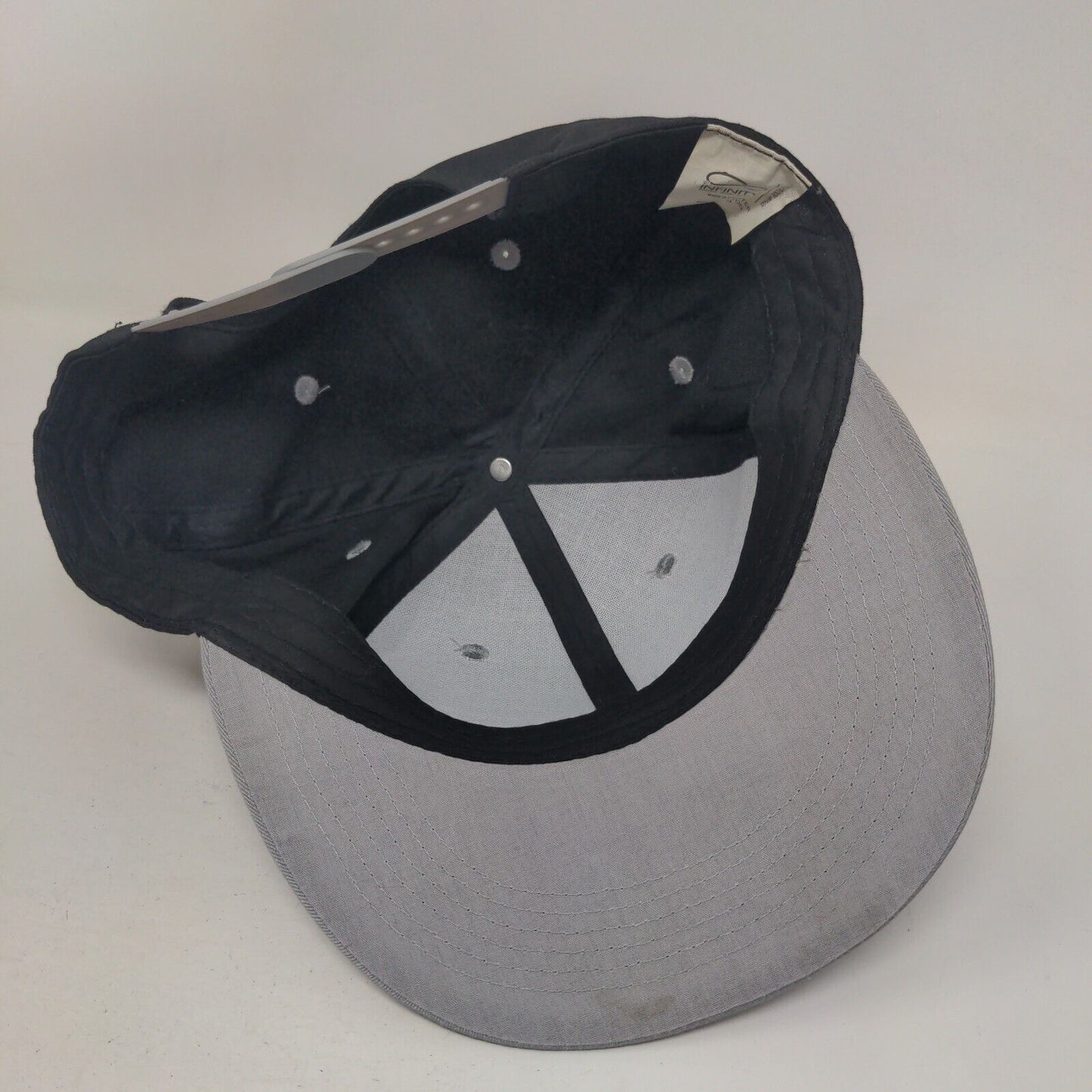 Infinity Snapback Hat Black OSFM Adjustable Colorblock 6 Panel Blank