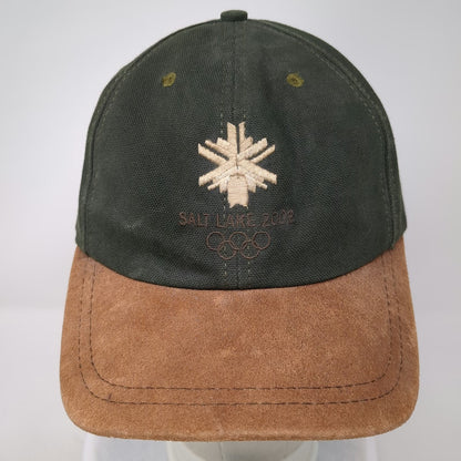 American Needle Salt Lake 2002 Olympics Hat Green Baseball Cap OS Suede Vintage