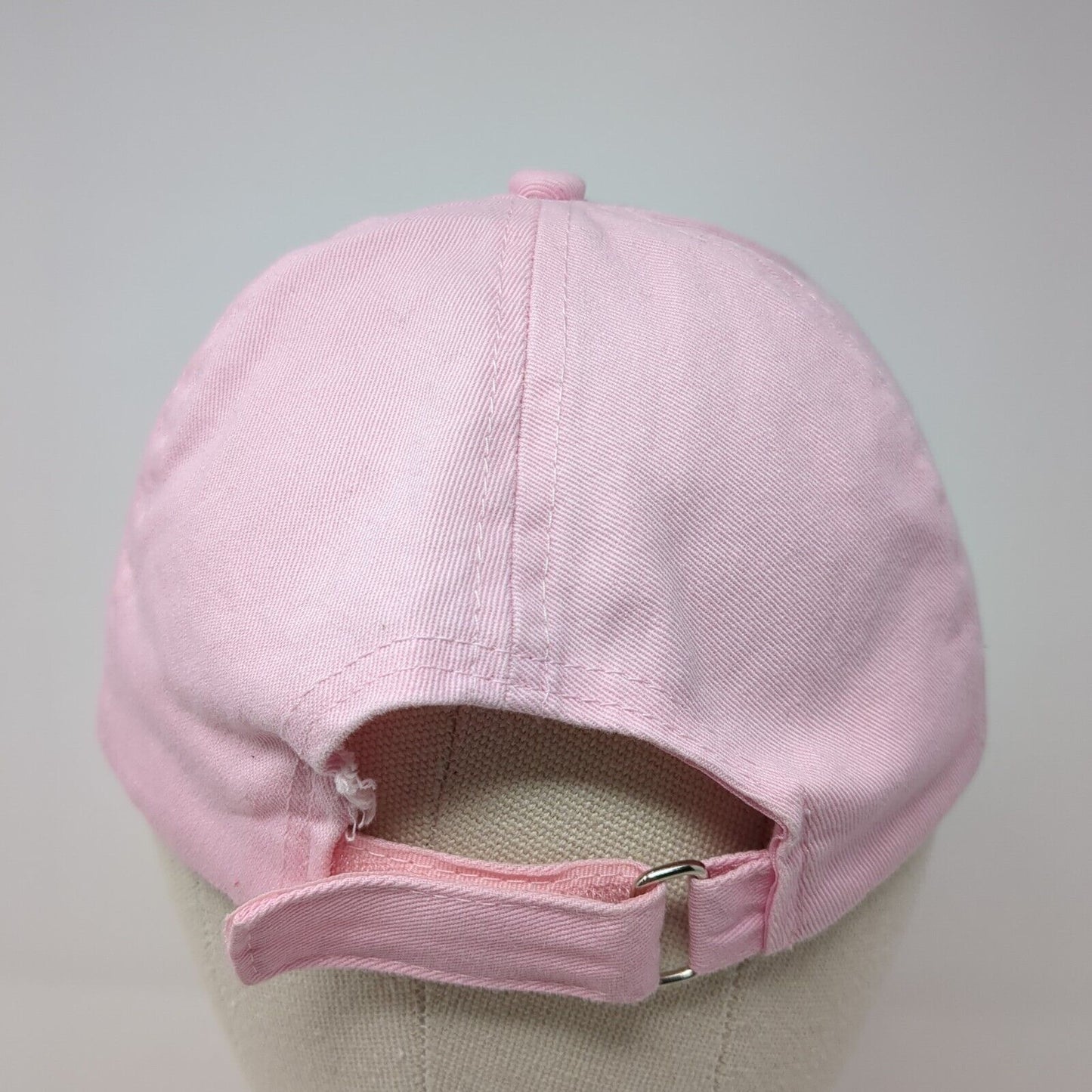 Unbranded Strapback Hat Pink One Size Adjustable Vented Holes 6 Panel Blank