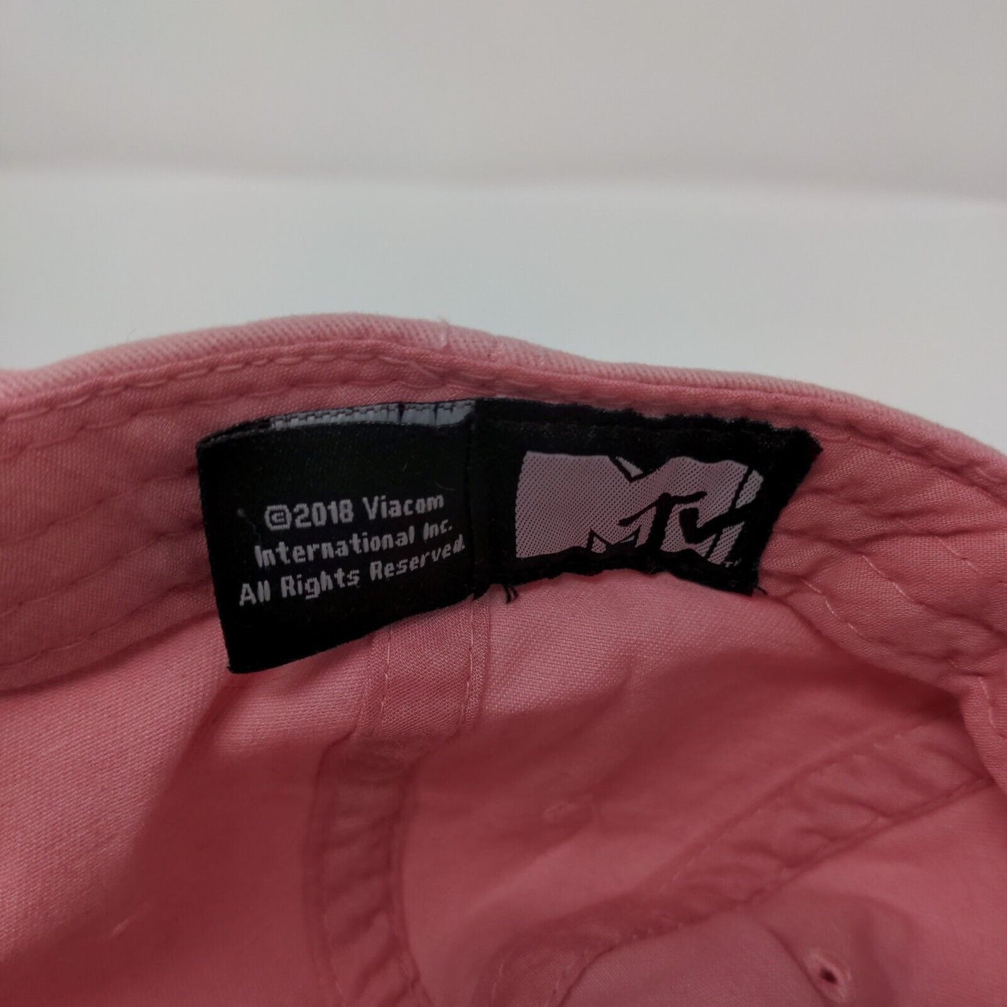 MTV Music Television Slideback Hat Pink One Size Adjustable Embroidered 6 Panel