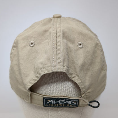 Whitetail Strapback Hat Brown One Size Embroidered Ahead Lightweight