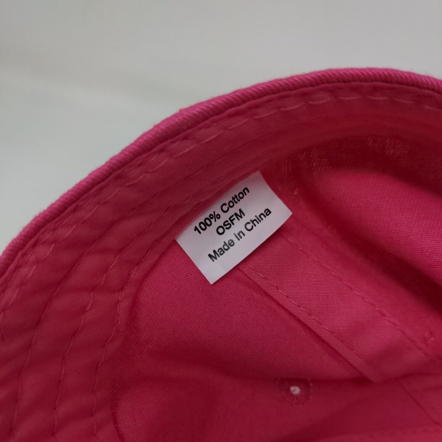 Unbranded Strapback Hat Pink OSFM Adjustable Outdoor 6 Panel Blank