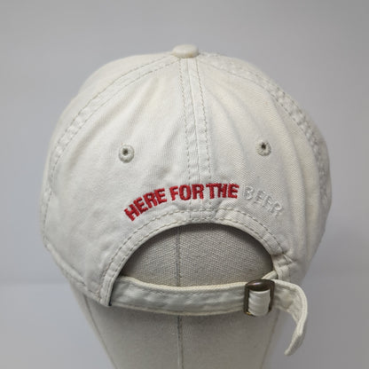 STL Here For The Beer Baseball Cap Beige OS Adjustable Embroidered Sportsman