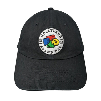 Hollyland Brand Day Slideback Hat Black One Size Adjustable Embroidered