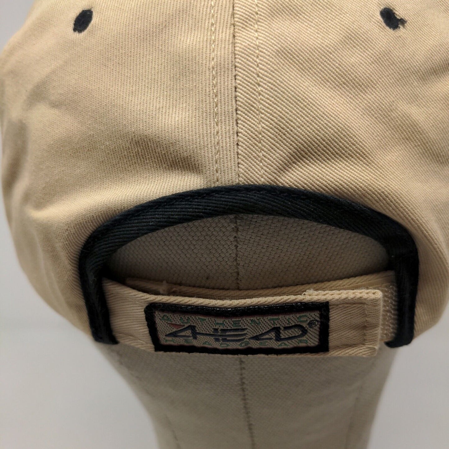 Ahead Men's Strapback Hat Tan Embroidered Cancun Y2K Vintage 2001 Logo