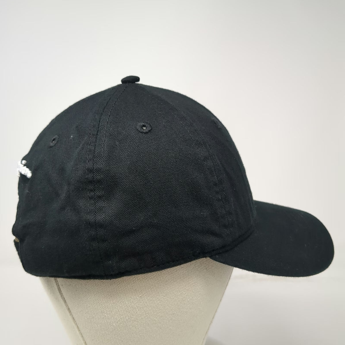 Champion Baseball Cap Black One Size Slideback Embroidered Logo Curved Brim Hat