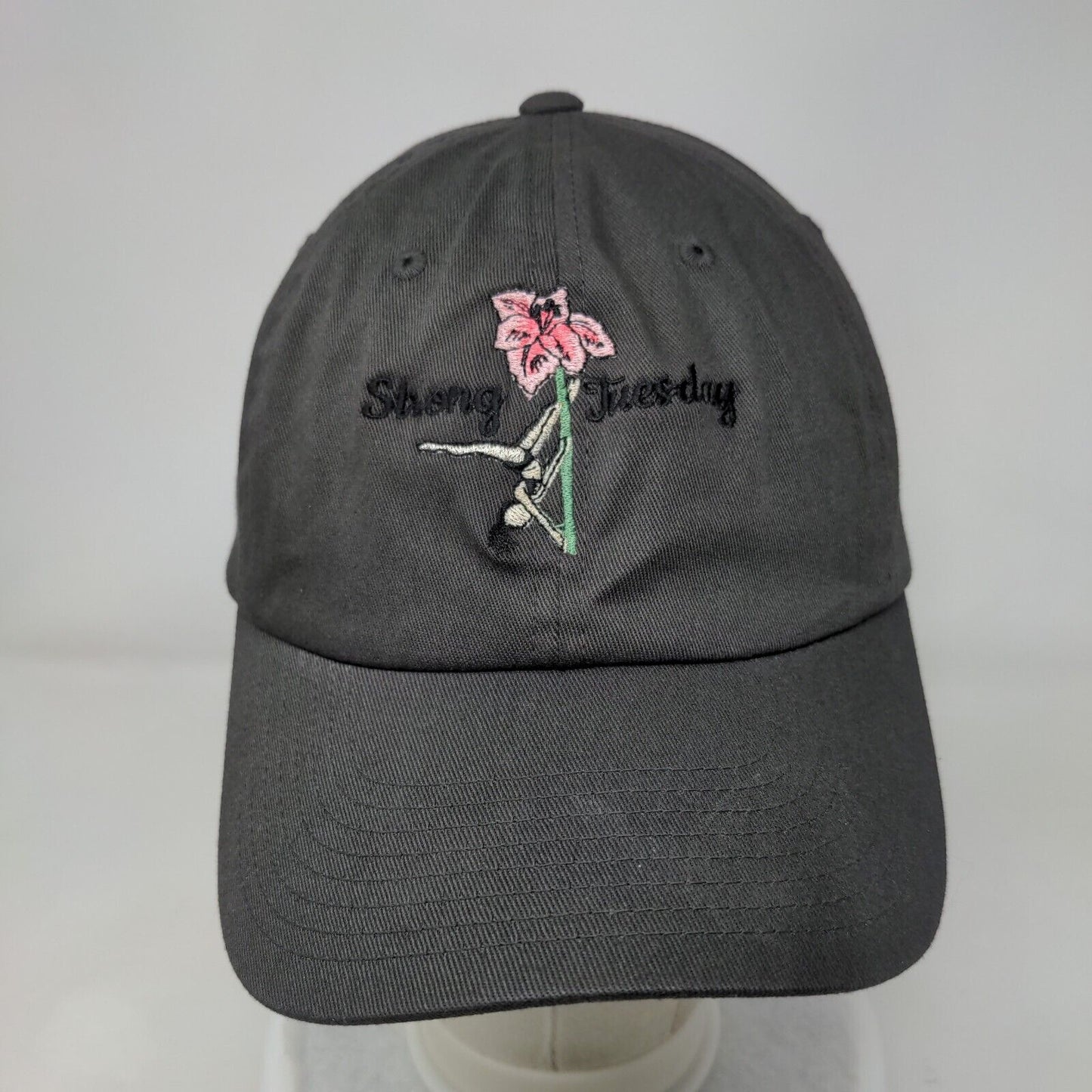 Strong Tuesday Fitted Hat Gray L-XL Embroidered Flexfit Yupoong