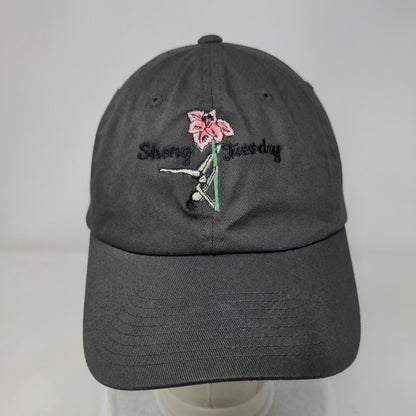 Strong Tuesday Fitted Hat Gray L-XL Embroidered Flexfit Yupoong