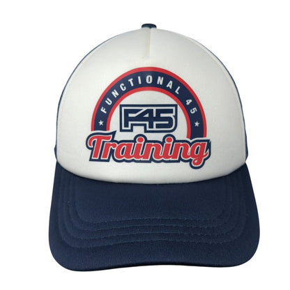 Functional 45 Training Snapback Trucker Hat Blue One Size Adjustable Mesh Back