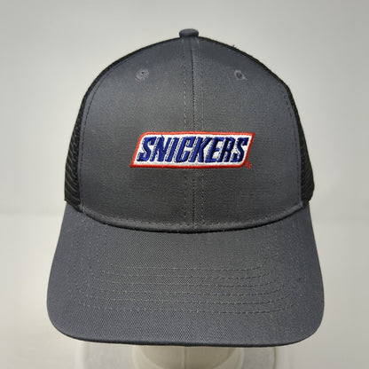 Snickers Snapback Mesh Back Trucker Hat Gray One Size 6 Panel Adjustable