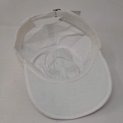Cross Slideback Hat White One Size Adjustable Bling Rhinestone 6 Panel