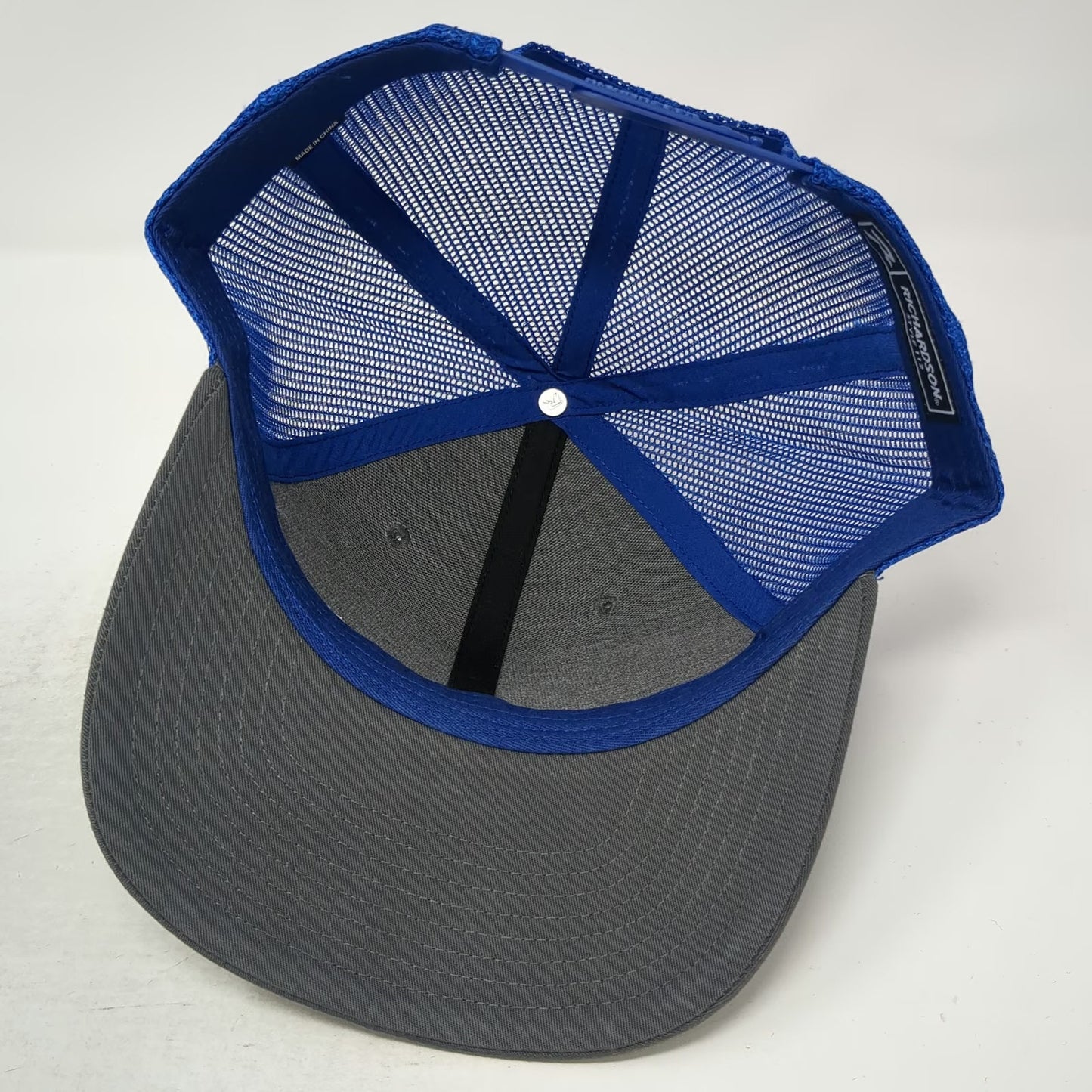 Richardson Trucker Hat Gray Blue One Size Snapback Equipment Share Mesh Logo