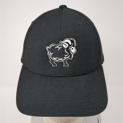 Sheep Snapback Hat Black One Size Adjustable Embroidered The Classics Yupoong