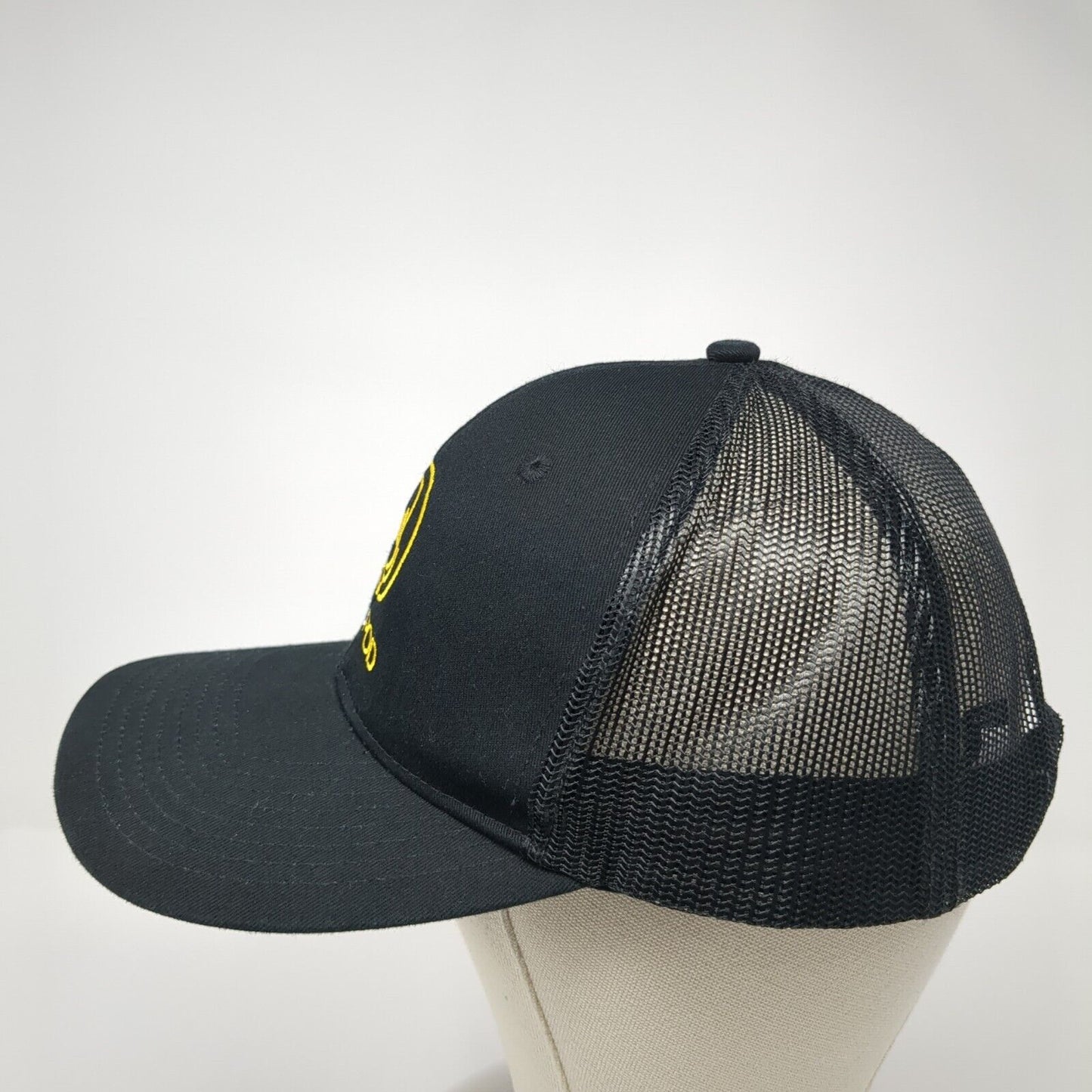 HISPOD Snapback Trucker Hat Black One Size Adjustable Mesh Back Port Authority