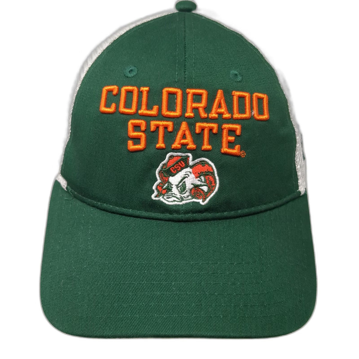 Colorado State Rams NCAA Under Armour Trucker Hat Green White Orange OSFM Snap