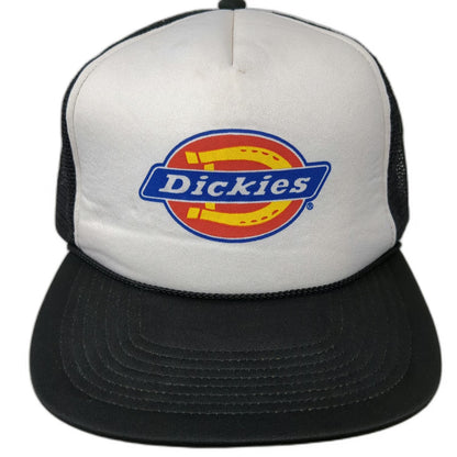 Dickies Trucker Hat Black One Size Mesh Back Snapback Logo Polyester Foam Front