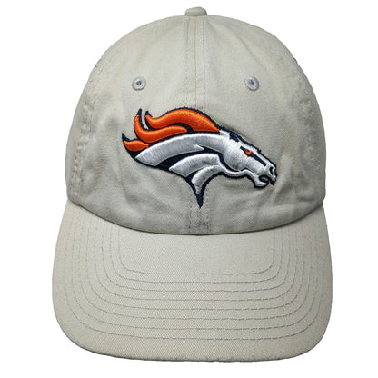 Denver Broncos NFL Team Apparel Cap Hat Beige One Size Cotton Slideback Horse