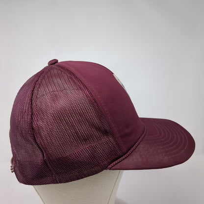 Anchorage Alaska Snapback Trucker Hat Red One Size Adjustable Mesh Back Hanes