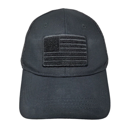 USA Flag Snapback Trucker Hat Black OSFM Mesh Back Patriotic Highland Tactical