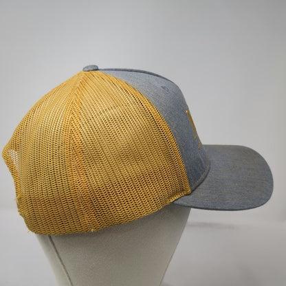 Richardson Trucker Hat Blue Gold One Size Melton Truck Lines Mesh Snapback