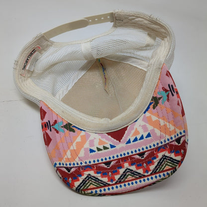 Billabong Snapback Mesh Back Trucker Hat Multi One Size Geo Aztec