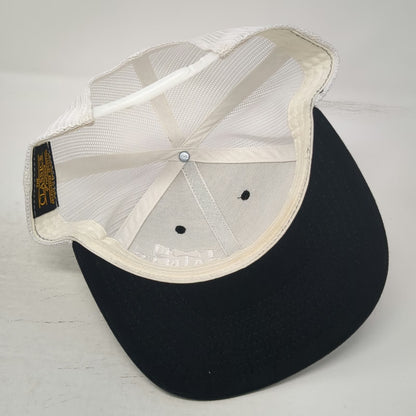 Yupoong Trucker Hat Black White One Size Mesh Two Saints Brewing Co St Maries ID
