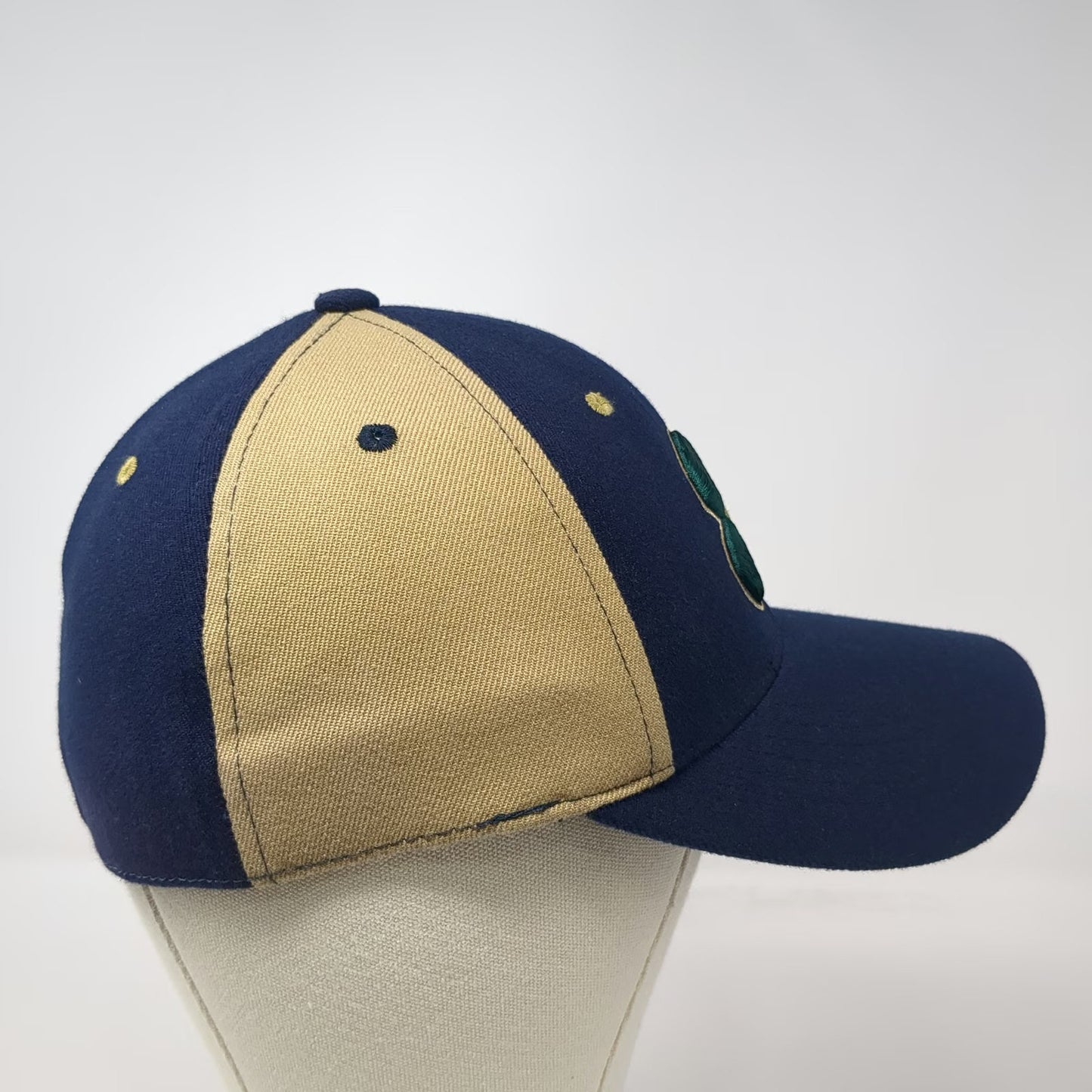 Notre Dame Fighting Irish NCAA Blue Gold One Size Cap Mascot One Fit Shamrock