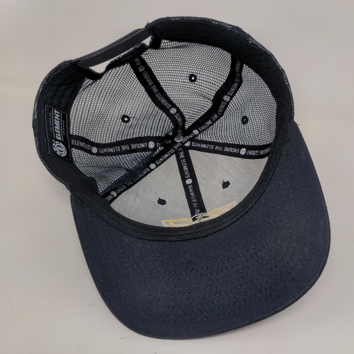 Element CA-NY Snapback Trucker Hat Blue OS Adjustable Embroidered Mesh Back