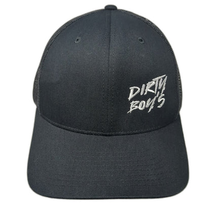 Richardson Trucker Hat Black One Size Dirty Boy's Mesh Back Snapback Embroidered