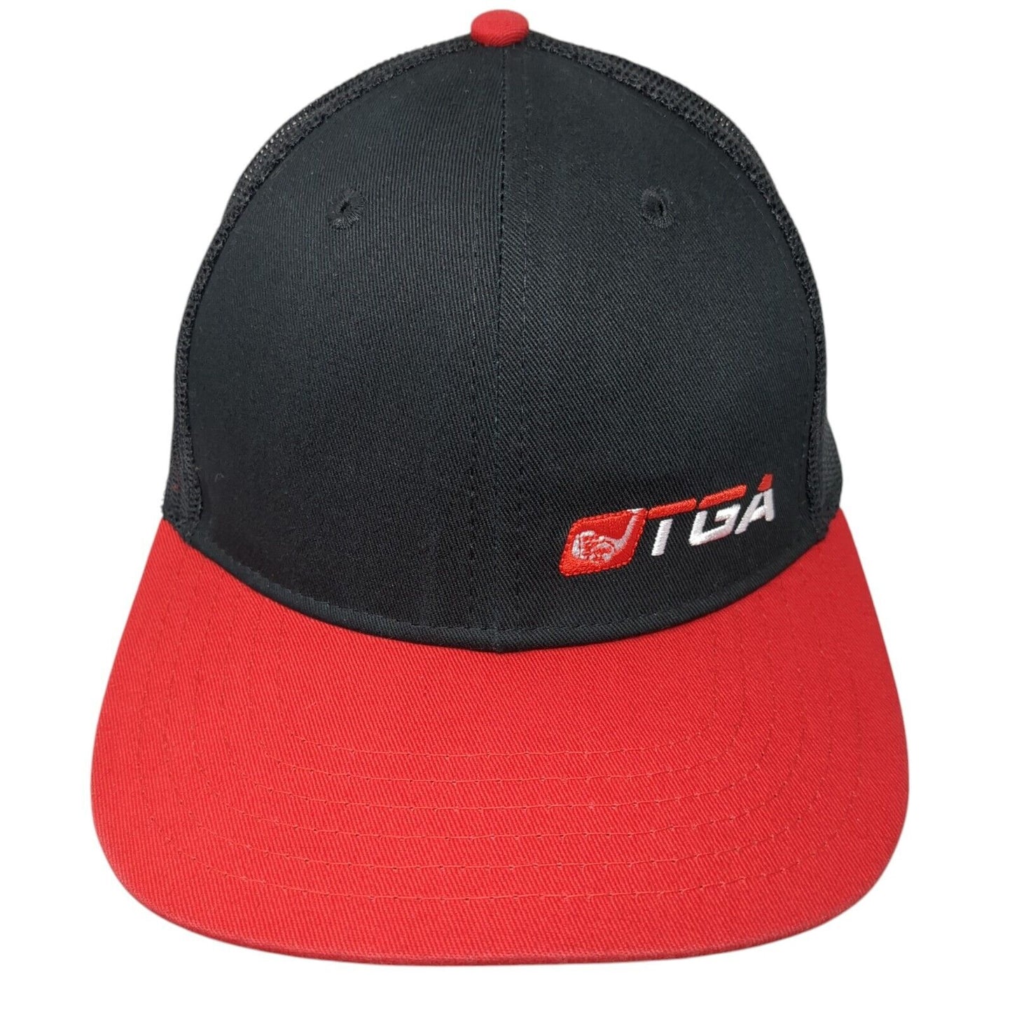 TGA Premier Golf Snapback Trucker Hat Black One Size Mesh Back Outdoor