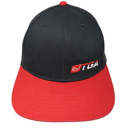 TGA Premier Golf Snapback Trucker Hat Black One Size Mesh Back Outdoor