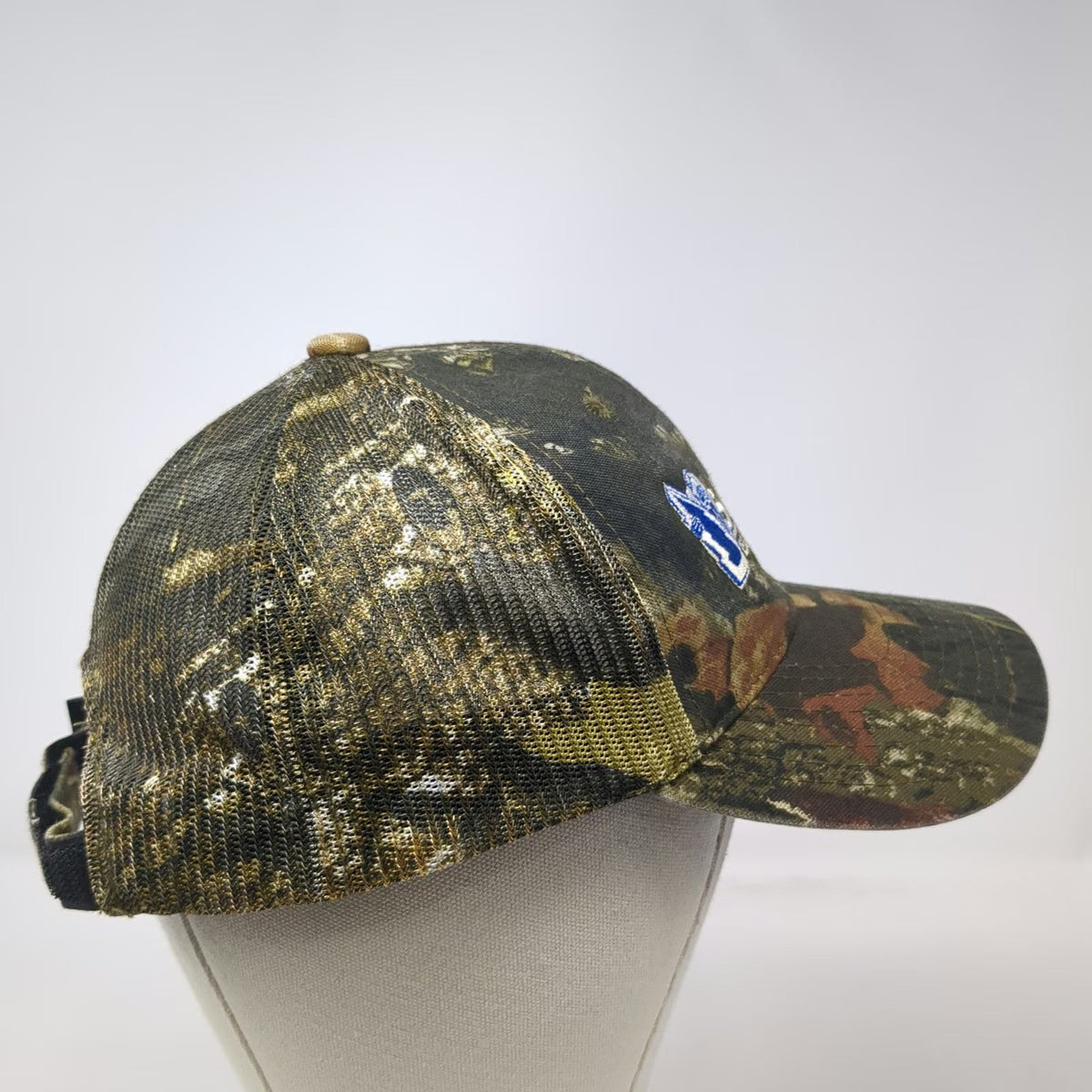 Port Authority Baseball Cap Green One Size Camo Mesh Back Strapback Samson Hat