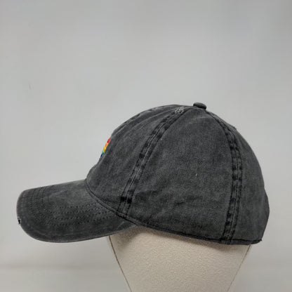Pride Rainbow Heart Slideback Hat Gray OSFM Embroidered David And Young