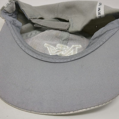Gray Baseball Cap One Size NY New York Logo Taping Strapback Hat Embroidered