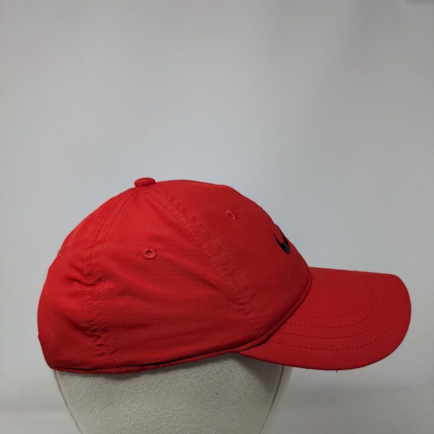 Nike Swoosh Just Do It Strapback Hat Red 4-7 Embroidered Dri-Fit 6 Panel
