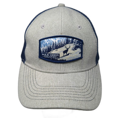 Muley Freak Trucker Hat Gray Blue One Size Mule Deer Country Hunting Patch Hat