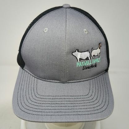 Port Authority Trucker Hat Gray One Size Mesh Maxwell Family Livestock Pig Goat